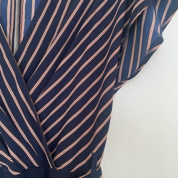Etam Striped & Navy Jumpsuit with Waist Tie - Picture 3 of 3